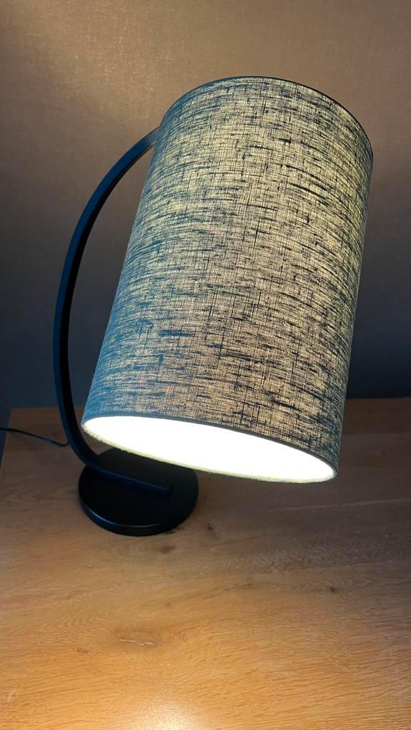 2x lampenkap, kleur groen linnen effect, schoon onbeschadigd, Huis en Inrichting, Lampen | Lampenkappen, Gebruikt, 25 tot 50 cm