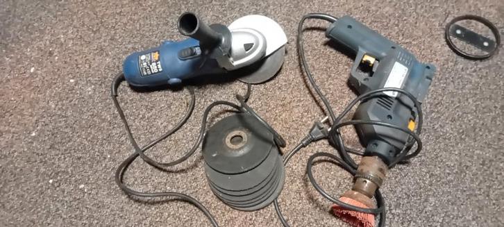 Boormachine & Slijpmachine - Gebruikt, Doe-het-zelf en Verbouw, Gereedschap | Boormachines, Ophalen of Verzenden