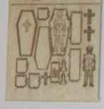 Doodskist met skelet voor in het poppenhuis  131664, Ophalen of Verzenden, Nieuw, Feestartikel, Halloween of Griezel