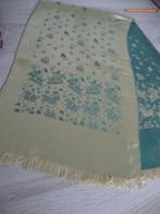 Zijden shawl sjaal geel groen strijders decoratie, Ophalen of Verzenden