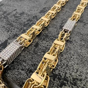14k gouden magnum schakel ketting massief beschikbaar voor biedingen