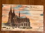 Dom van Keulen op houtnerf achtergrond 1901, Ophalen of Verzenden, Voor 1920, Gelopen, Duitsland