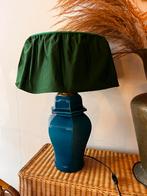 Grote chinese Blauw keramiek tafelllamp vintage, Huis en Inrichting, Lampen | Tafellampen, Vintage, Vintage, Zo goed als nieuw
