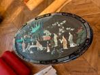 Chinese Salontafel met Inlegwerk en Glasplaat, Antiek en Kunst, Antiek | Meubels | Tafels, Ophalen of Verzenden