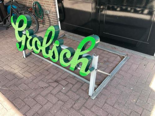 Grolsch Gevelreclame Bord met Dakbeugel, Antiek en Kunst, Antiek | Lampen, Ophalen