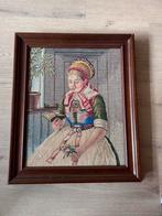 Gebreid schilderij met Dame in Lijst, Ophalen