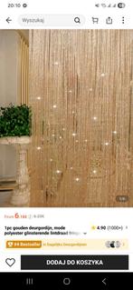 Gouden Glinsterende Deurgordijn, Huis en Inrichting, 100 tot 150 cm, 200 cm of meer, Nieuw, Ophalen of Verzenden