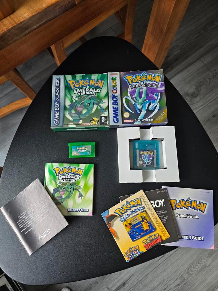 Pokémon Emerald & Crystal Versie - Compleet! (Origineel), Spelcomputers en Games, Games | Nintendo Game Boy, Gebruikt, Role Playing Game (Rpg)