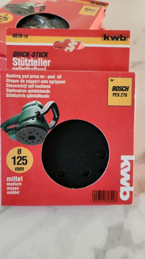 KWB Quick‑Stick Zelfklevende Stützteller Ø 125 mm – voor, Auto diversen, Onderhoudsmiddelen, Ophalen of Verzenden