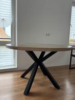 Ronde eettafel hout – Ø 120 cm – industrieel onderstel, Ophalen of Verzenden
