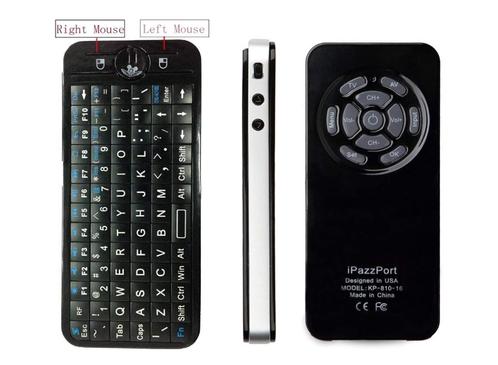iPazzPort KP-810-16 2.4G RF Wireless 82 Key Keyboard AirMous, Audio, Tv en Foto, Afstandsbedieningen, Gebruikt, Origineel, Mediaspeler