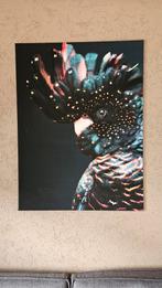 Kaketoe op Canvas - 75x100cm, Huis en Inrichting, Woonaccessoires | Schilderijen, Tekeningen en Foto's, Ophalen, Gebruikt, Print