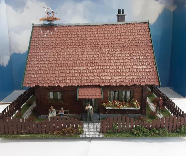 Eigenbouw woonhuis., Hobby en Vrije tijd, Modeltreinen | H0, Nieuw, Brug, Tunnel of Gebouw, Gelijkstroom of Wisselstroom, Overige merken