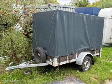 Aanhangwagen met huif, 250x130x150cm, 750kg, kar + huif beschikbaar voor biedingen