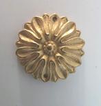 Vintage Messing Rozetten - Zonnebloem Motief (24 stuks), Ophalen of Verzenden, Koper of Messing