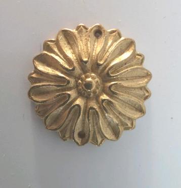 Vintage Messing Rozetten - Zonnebloem Motief (24 stuks) beschikbaar voor biedingen