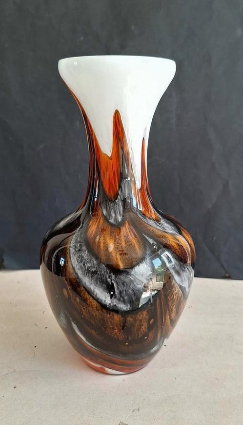 Vintage Carlo Moretti Opaline Florence glazen vaas 1958., Antiek en Kunst, Kunst | Designobjecten, Ophalen of Verzenden
