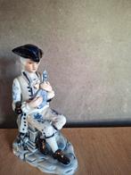 Delfts Blauwe Porseleinen Figuur - Man met Mandoline, Antiek en Kunst, Ophalen of Verzenden