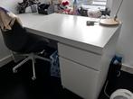 Malm Ikea bureau wit, Huis en Inrichting, Zo goed als nieuw, Ophalen, Bureau