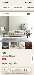 Mooie zwarte bank COR conseta 203cm, Huis en Inrichting, Banken | Bankstellen, Ophalen, Gebruikt, 75 tot 100 cm, Rechte bank