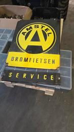 Amstel bromfietsen emaille reclamebord, Ophalen of Verzenden, Gebruikt, Reclamebord