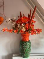 vaas met kunstbloemen, Ophalen of Verzenden, Zo goed als nieuw, Binnen