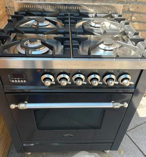 Luxe Boretti fornuis 70cm, Witgoed en Apparatuur, Fornuizen, Gebruikt, Vrijstaand, Gas, 4 kookzones, 90 tot 95 cm, 60 cm of meer