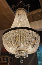 Zeer imposante antieke kristallen kroonluchter, Ophalen of Verzenden, Zo goed als nieuw, Glas, Antiek klassiek vintage design