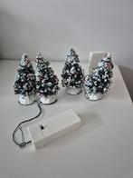 4 kerstboompjes met verlichting op batterij, Ophalen