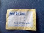 Lucifermerk Kloosterzande Hotel De Linde (geel), Verzamelen, Ophalen, Gebruikt, Luciferdoosjes of -merken