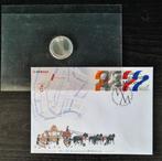 Herdenkingsmunt €10, huwelijk 020202 + postzegels, Setje, Overige landen, Ophalen of Verzenden, Geboorte of Huwelijk