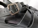 Zwart leren Xsensible Stretchwalker sandalen mt 39, Xsensible, Zwart, Zo goed als nieuw, Sandalen of Muiltjes