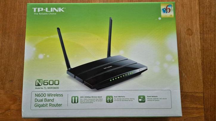 TP-Link N600 Dualband Gigabit Router - Zo goed als nieuw, Computers en Software, Routers en Modems, Zo goed als nieuw, Router