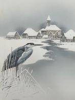 Jan Weenink, besneeuwd landschap, Antiek en Kunst, Kunst | Schilderijen | Klassiek, Ophalen