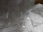 5 kristallen geslepen glaasjes ., Antiek en Kunst, Antiek | Glas en Kristal, Ophalen of Verzenden