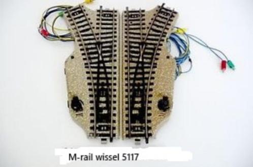 Marklin M-Rail wissels 5117 en rails AANBIEDING, Hobby en Vrije tijd, Modeltreinen | H0, Gebruikt, Rails, Wisselstroom, Märklin