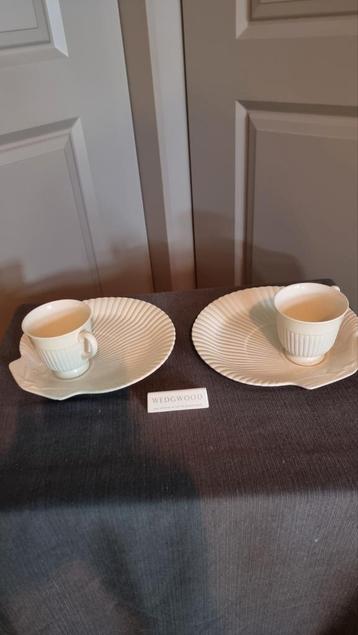 Wedgwood uniek bijzonder schelpbord met origineel kopje beschikbaar voor biedingen