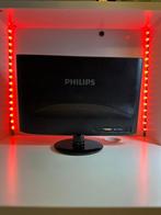 Philips 19IEL monitor lcd led tv scherm 19 inch + 2 kabels, Gebruikt, Full HD, Ophalen of Verzenden, DVI