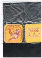 BIERVILTJES SKOL, Verzamelen, Biermerken, Verzenden, Zo goed als nieuw, Viltje(s), Overige merken