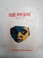 Poster Redt een Kind Cor van Velsen Met eigenhandige toevoeg, Rechthoekig Staand, Ophalen of Verzenden, Zo goed als nieuw, A1 t/m A3