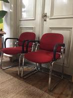 Twee mooie vintage buizenframe stoelen, Huis en Inrichting, Stoelen, Ophalen, Zo goed als nieuw, Stof, Twee