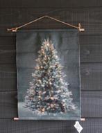 Wanndoek met kerstboom en lampjes, groen., Diversen, Kerst, Ophalen of Verzenden