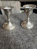Zilveren Kandelaars - Set van 2, Antiek en Kunst, Ophalen of Verzenden, Zilver