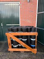 Dakleer rollen met leislag - ca. 17 stuks, Doe-het-zelf en Verbouw, Ophalen, Overige materialen, Gebruikt, Zwart