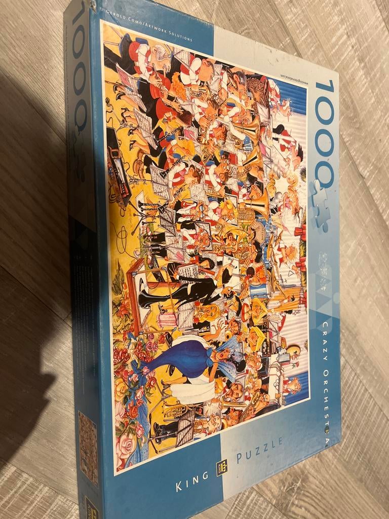 Moet weg! King Puzzle - Crazy Orchestra - 1000 stukjes, Ophalen of Verzenden, 500 t/m 1500 stukjes, Zo goed als nieuw, Legpuzzel