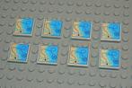 L895 Tegels 2x2 wit schatkaart met x 8 st., Ophalen of Verzenden, Nieuw, Losse stenen, Lego
