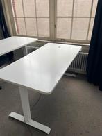 2x Elektrisch bureau wit 160x80, Ophalen, Elektrisch, Zo goed als nieuw