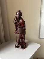Chinees Vintage handgesneden hardhouten beeld, Antiek en Kunst, Ophalen of Verzenden