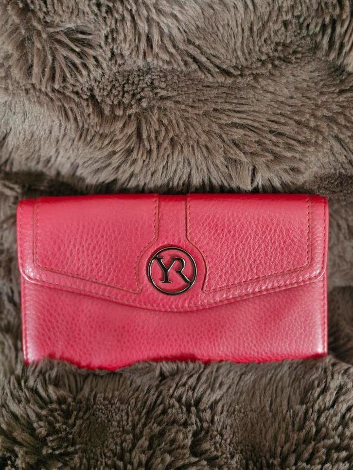 Rode leren Yves Renard portemonnee met veel vakken, Sieraden, Tassen en Uiterlijk, Portemonnees, Nieuw, Overige merken, Rood, Leer