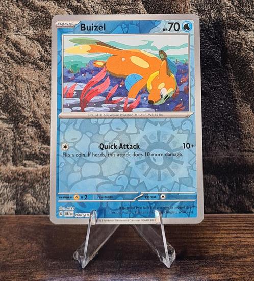 Buizel Reverse 048/197 Obsidian Flames, Hobby en Vrije tijd, Verzamelkaartspellen | Pokémon, Nieuw, Losse kaart, Foil, Verzenden
